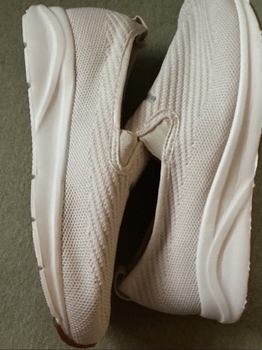 U.S. Polo Assn. Women's Knit Slip-On Sneakers in Light Pink and White - Picture 5 of 7